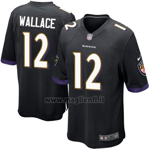 Maglia NFL Game Baltimore Ravens Wallace Nero